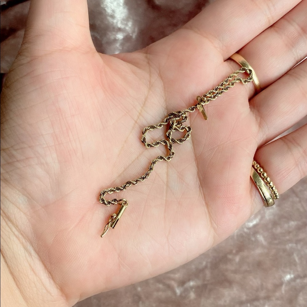 14k Solid Gold Rope Bracelet